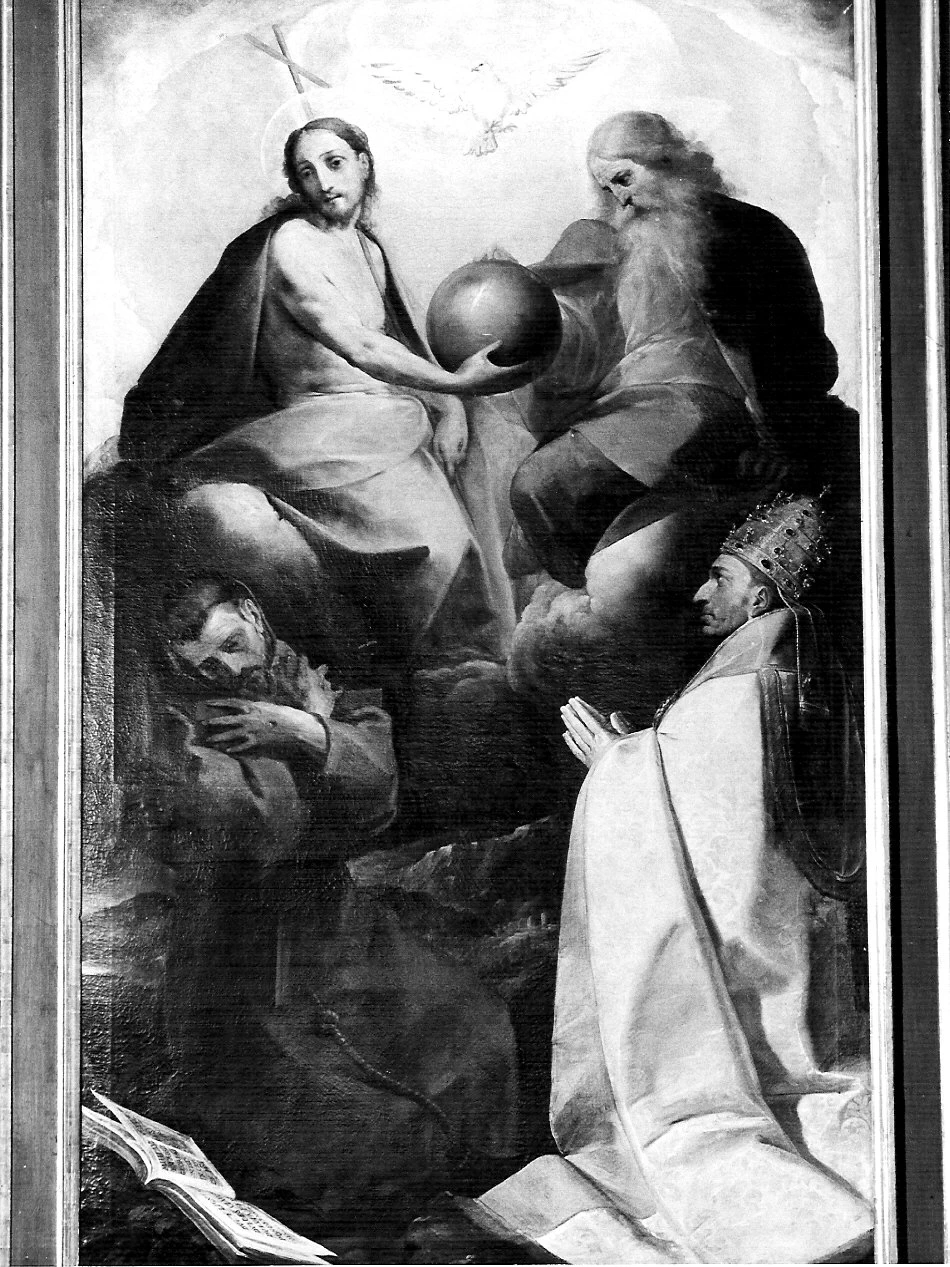 Giovan Battista Crespi, detto Cerano - 132, La trinità adorata da San Francesco e San Gregorio, Lecco, attribuito